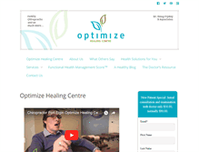 Tablet Screenshot of optimizehealing.com